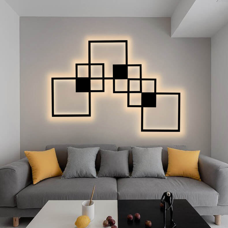 Modern Square LED Iron Wall Sconce Lamp
