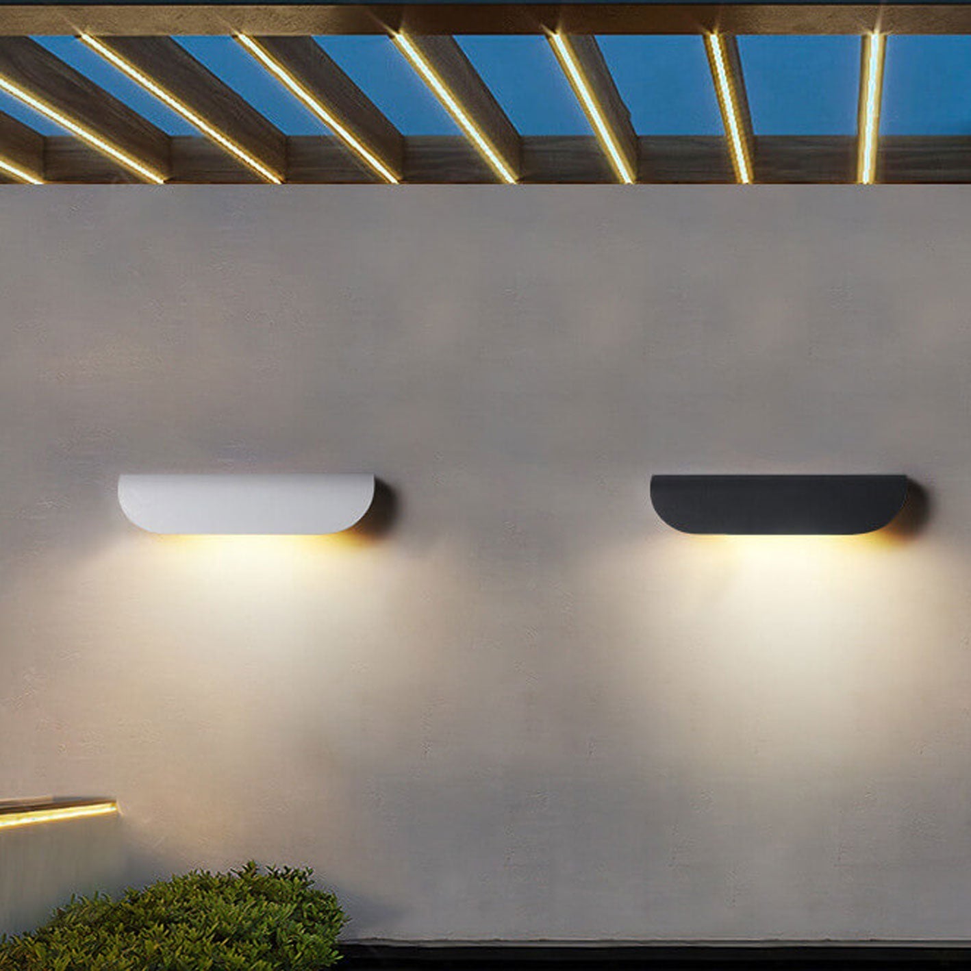Premium Waterproof LED Curved Outdoor Wall Sconce Lamp
