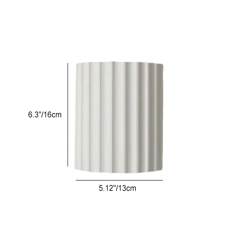 Scandinavian Resin Half Column 2-Light Wall Sconce