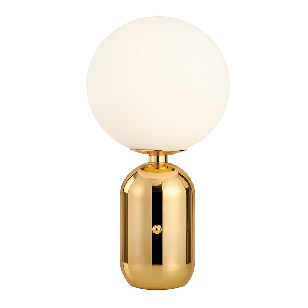 Contemporary Large Glass Globe LED Accent Table Lamp