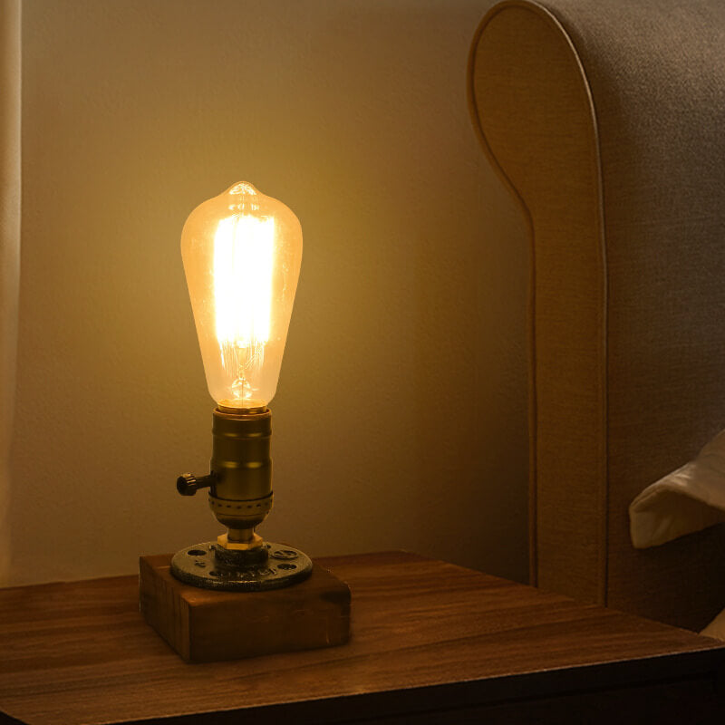 Premium Vintage Industrial Iron Table Lamp - 1-Light Design