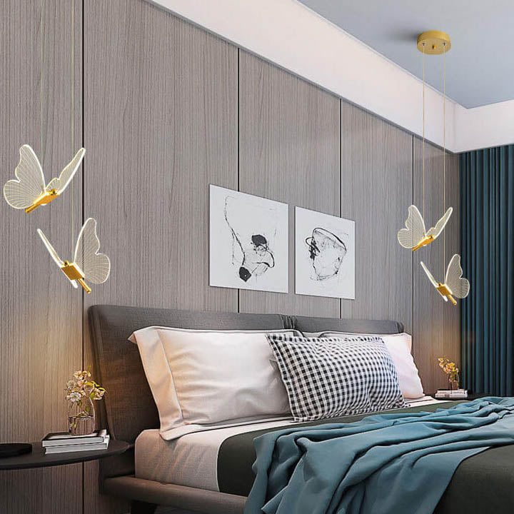 Elegant Acrylic Butterfly LED Pendant Light