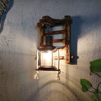 Premium Vintage Bamboo Weaving Kerosene Wall Sconce Lamp