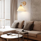 Minimalist Pleated Umbrella Shade Sconce