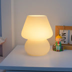 Vintage Glass Mushroom LED Table Lamp - 1-Light Night Light