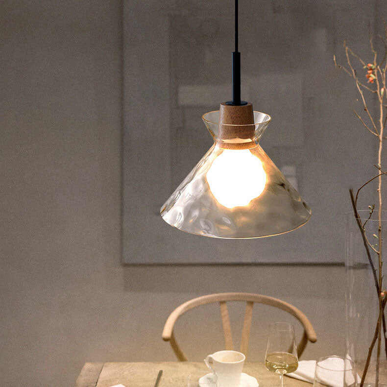 Nordic Rippled Glass Pendant Lamp