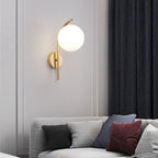 Modern Arc Glass Globe Wall Sconce