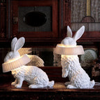 Contemporary Resin Rabbit LED Table Lamp