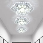 Elegant Crystal Flower LED Flush Mount Ceiling Light