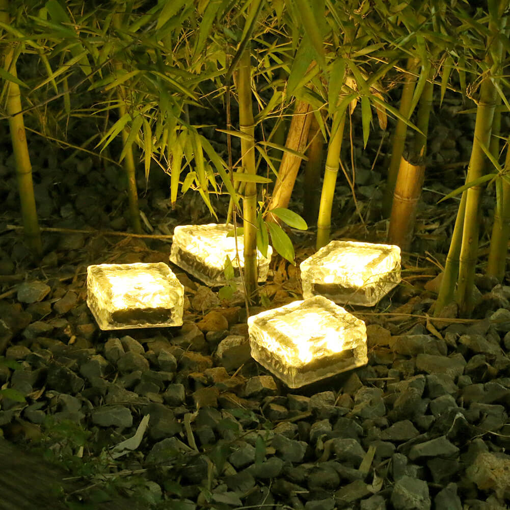 Premium Solar LED Waterproof Glass Garden Ground Light