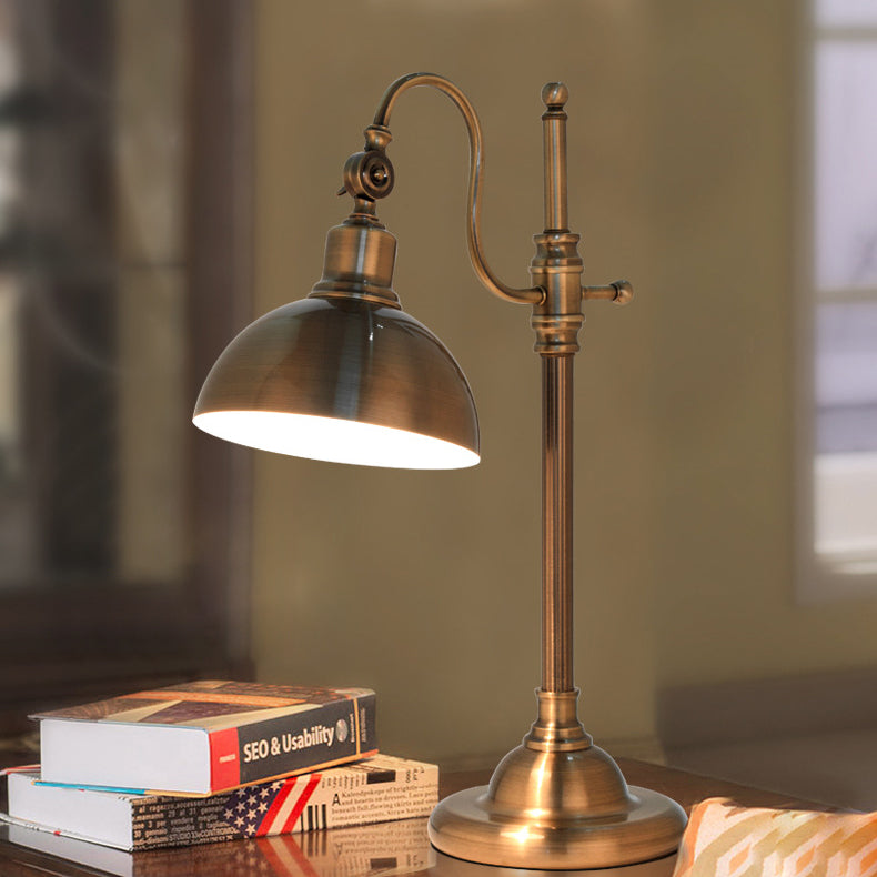 Retro Gold Iron Long Arm LED Table Lamp