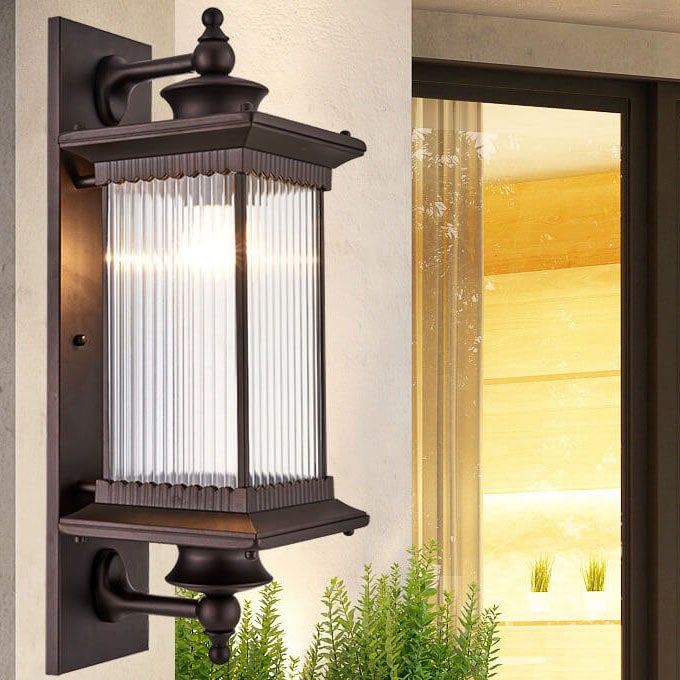 Premium Retro Rectangular Waterproof Outdoor Wall Sconce