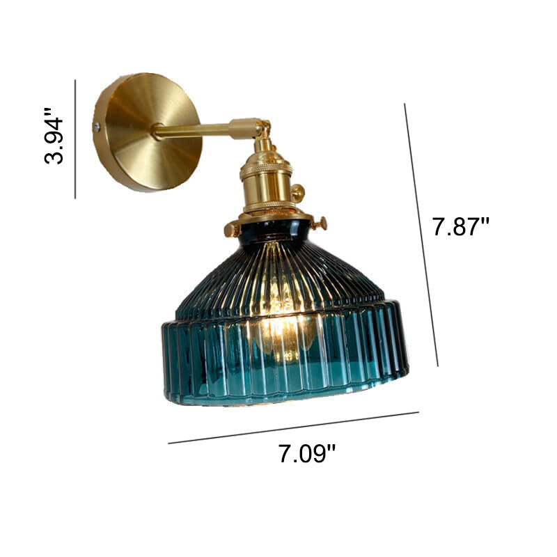 Brass Nordic Dome Glass Wall Sconce