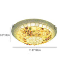 Tiffany Mosaic Shells 1-Light Flush Mount Ceiling Light