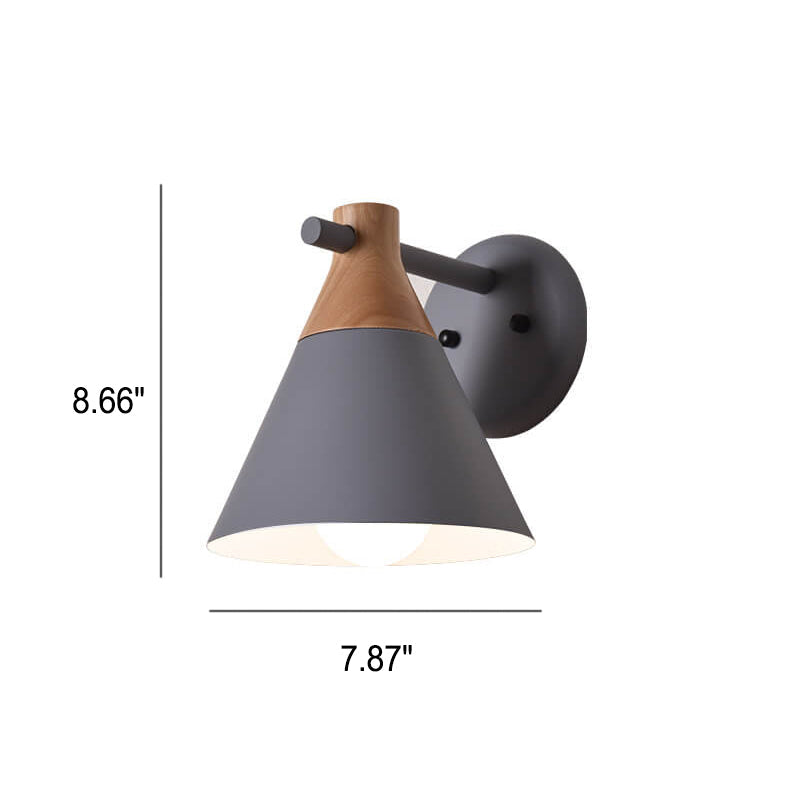 Nordic Wood Macaron Wall Sconce