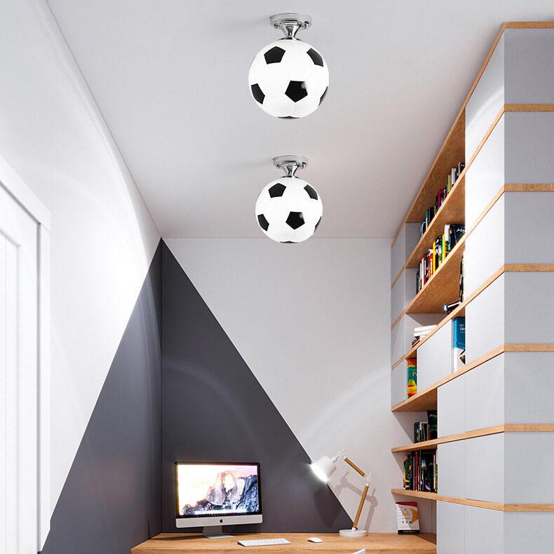 Premium Basketball & Soccer Semi-Flush Mount Ceiling Light