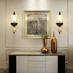 Glass Shade Resin Bird Wall Sconce