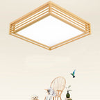 Wood Square LED Tatami Ceiling Light
