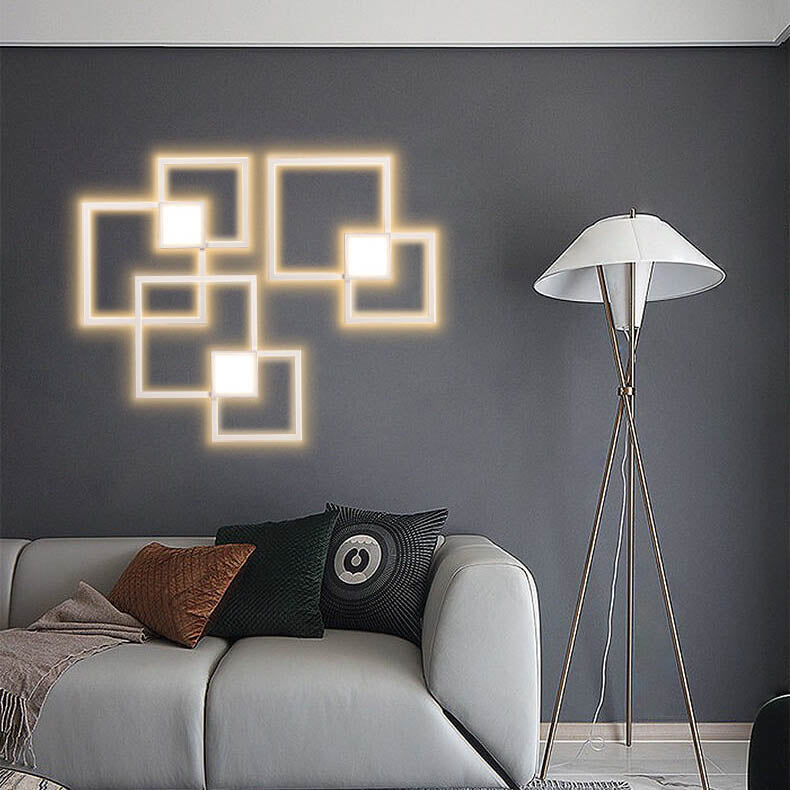 Modern Square LED Iron Wall Sconce Lamp