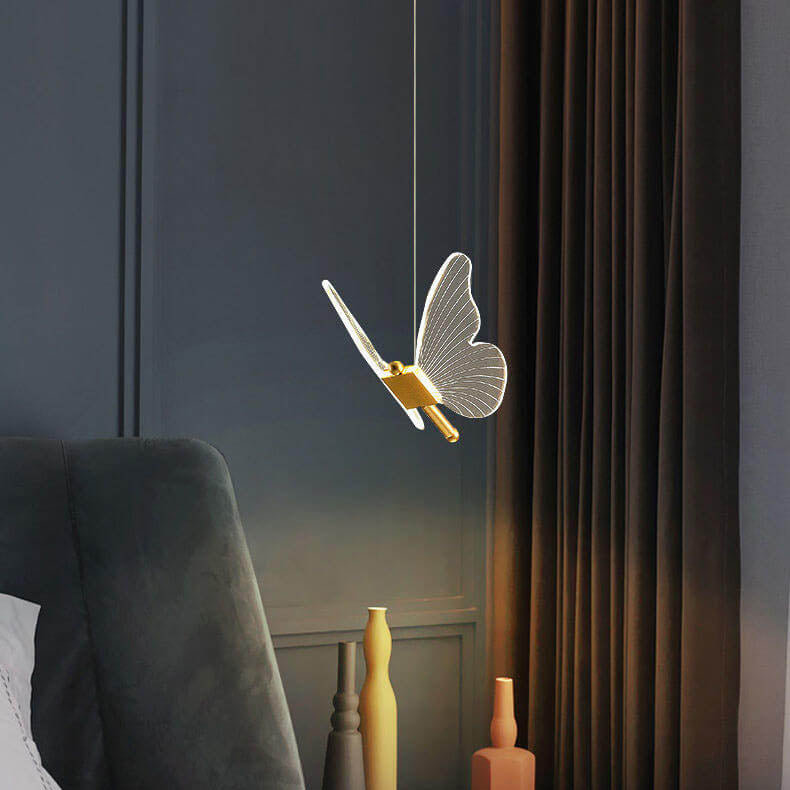Elegant Acrylic Butterfly LED Pendant Light