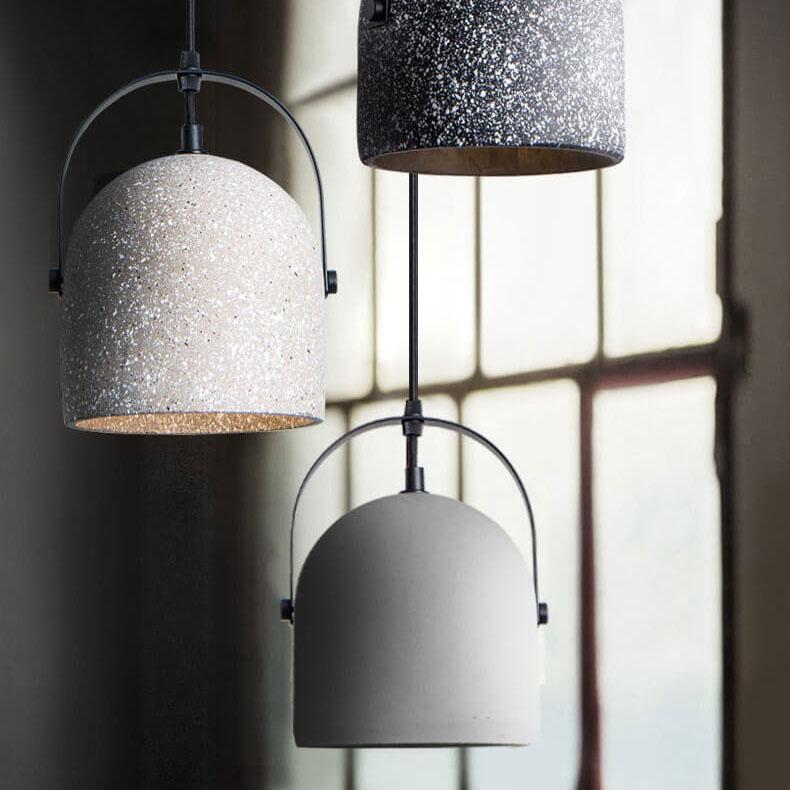 Nordic Cement Cylinder Pendant Light - 1-Light Design