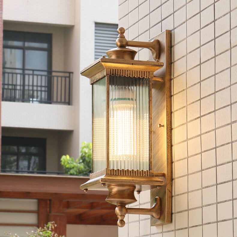 Premium Retro Rectangular Waterproof Outdoor Wall Sconce