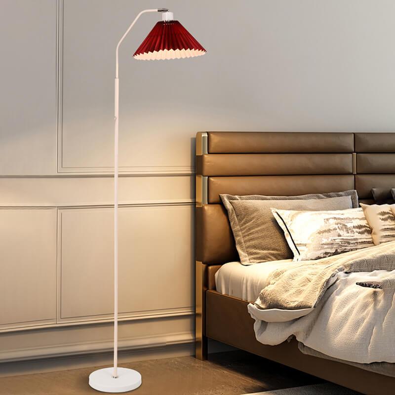Elegant Minimalist Pleated Fabric Floor Lamp with Single Light
