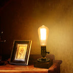 Premium Vintage Industrial Iron Table Lamp - 1-Light Design