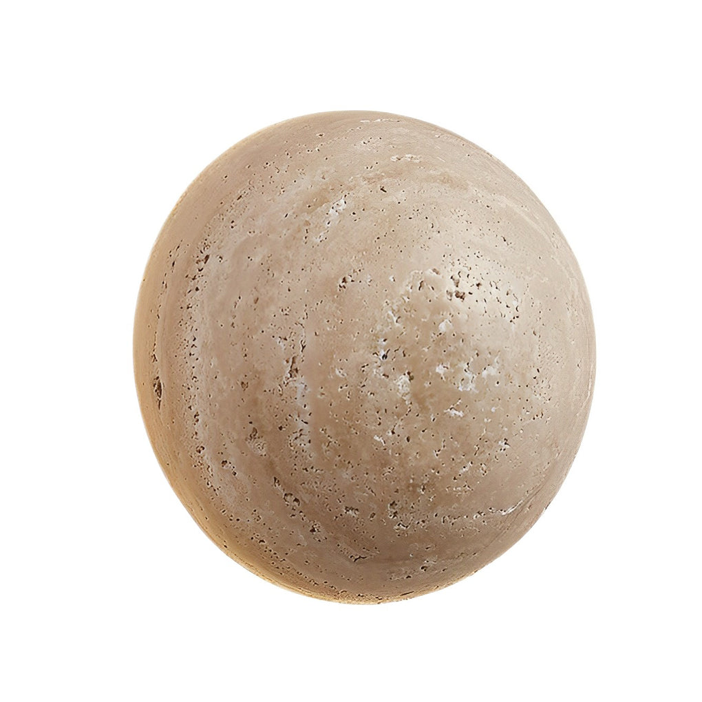 Round LED Wall Sconce in Japanese Travertine Style