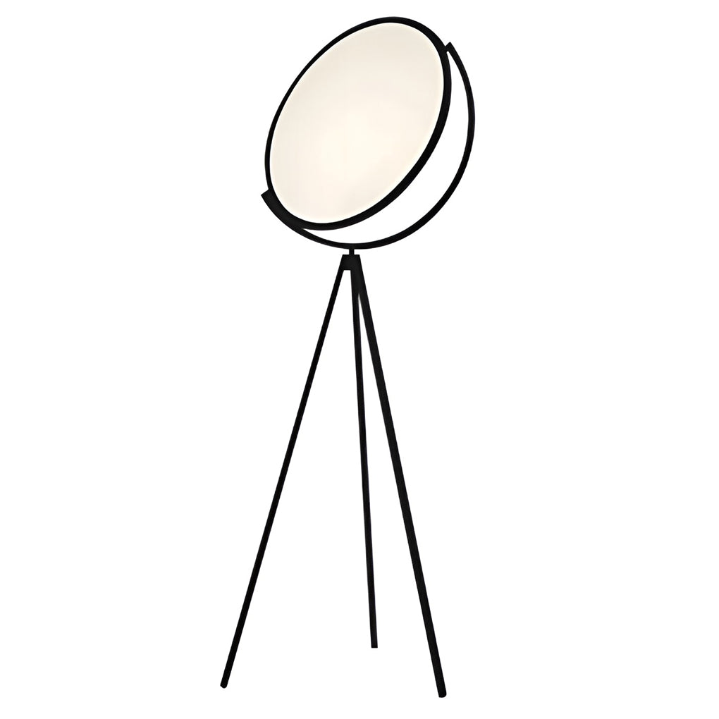 Premium Black Metal LED Tripod Floor Lamp with Rotating Design
