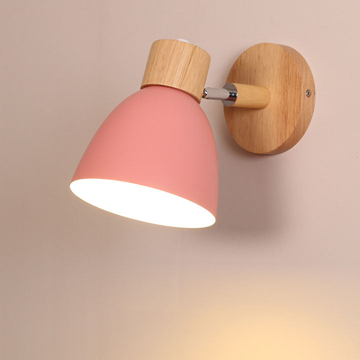 Macaron Iron & Wood Wall Sconce