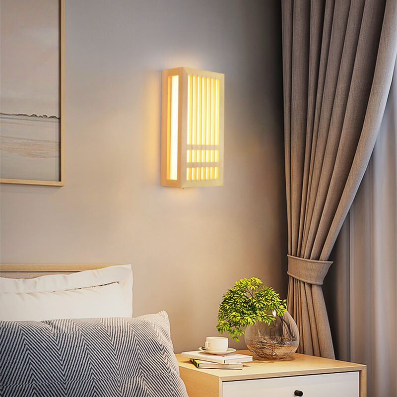 Solid Wood & Acrylic LED Wall Sconce