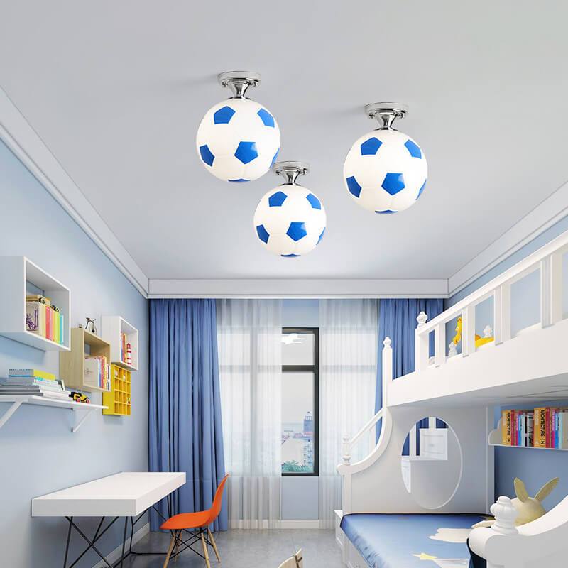 Premium Basketball & Soccer Semi-Flush Mount Ceiling Light