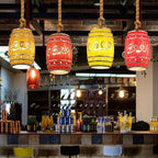 Rustic Wine Barrel Resin Pendant Light
