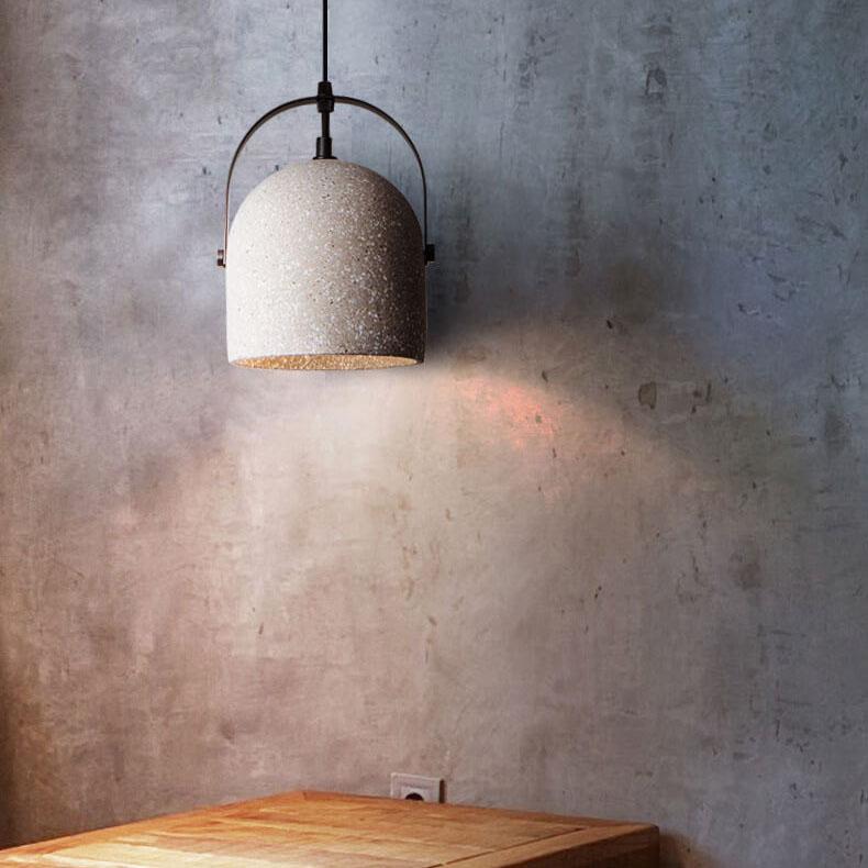 Nordic Cement Cylinder Pendant Light - 1-Light Design