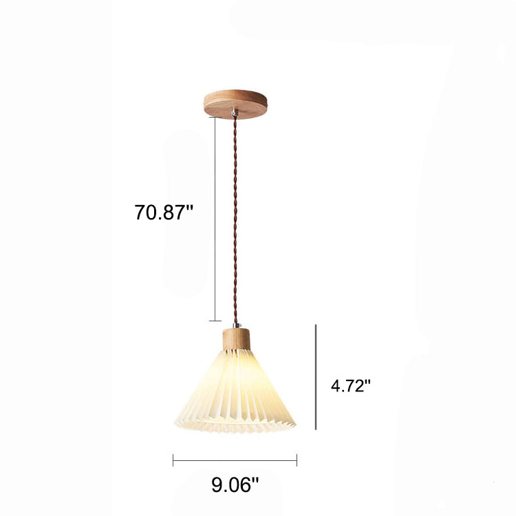 Nordic Minimalist 1-Light Pleated Pendant Lamp