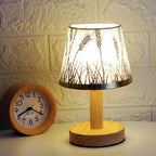 Premium Vintage Linen Drum Shade LED Table Lamp