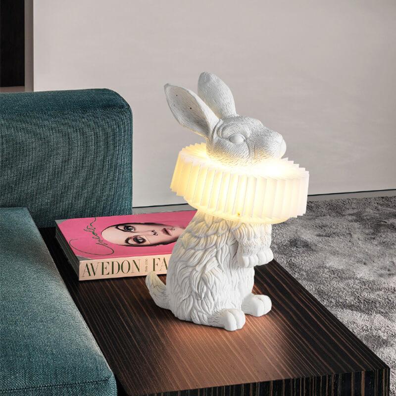Contemporary Resin Rabbit LED Table Lamp