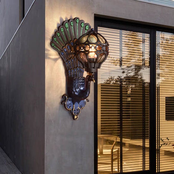 Premium Vintage European Peacock Waterproof Outdoor Wall