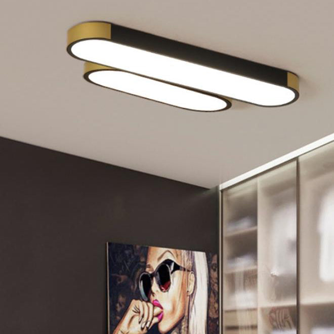 Minimalist Rectangular LED Flush Mount