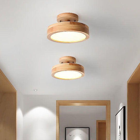 Nordic Round LED Semi-Flush Mount Ceiling Light