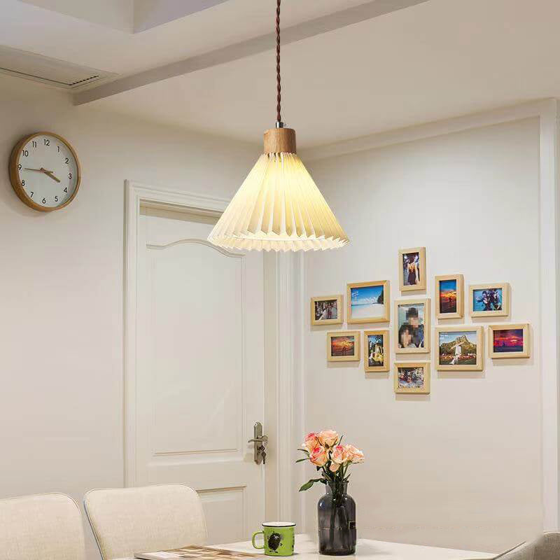 Nordic Minimalist 1-Light Pleated Pendant Lamp