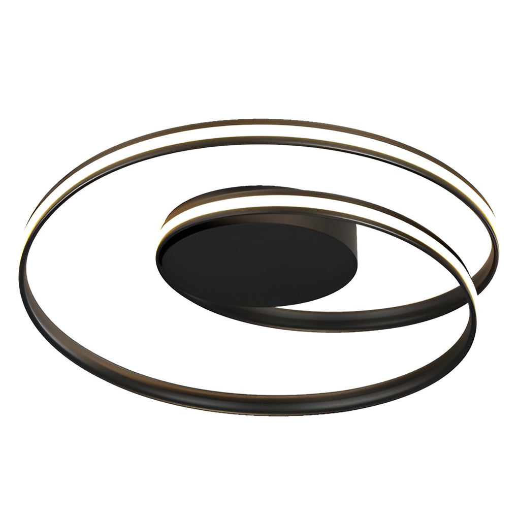 Modern Circular LED Flush Mount Ceiling Light with Stepless Dimming