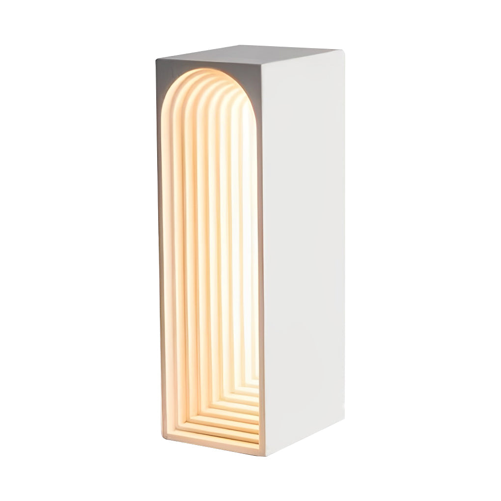 Premium Nordic Concrete LED Rectangle Table Lamp with USB