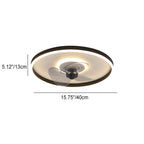 Minimalist Round Invisible LED Ceiling Fan Light