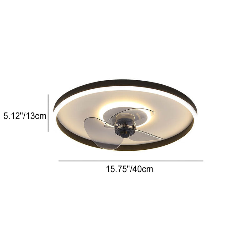Minimalist Round Invisible LED Ceiling Fan Light