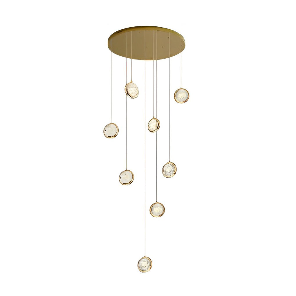 Adjustable Luxury Crystal Cluster Chandelier for Modern Staircases