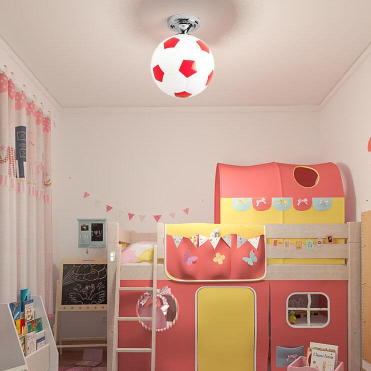 Premium Basketball & Soccer Semi-Flush Mount Ceiling Light