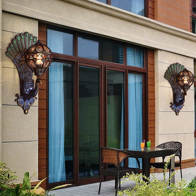 Premium Vintage European Peacock Waterproof Outdoor Wall