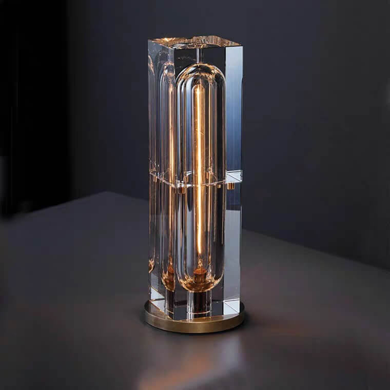 Contemporary Crystal Geometric 1-Light Table Lamp